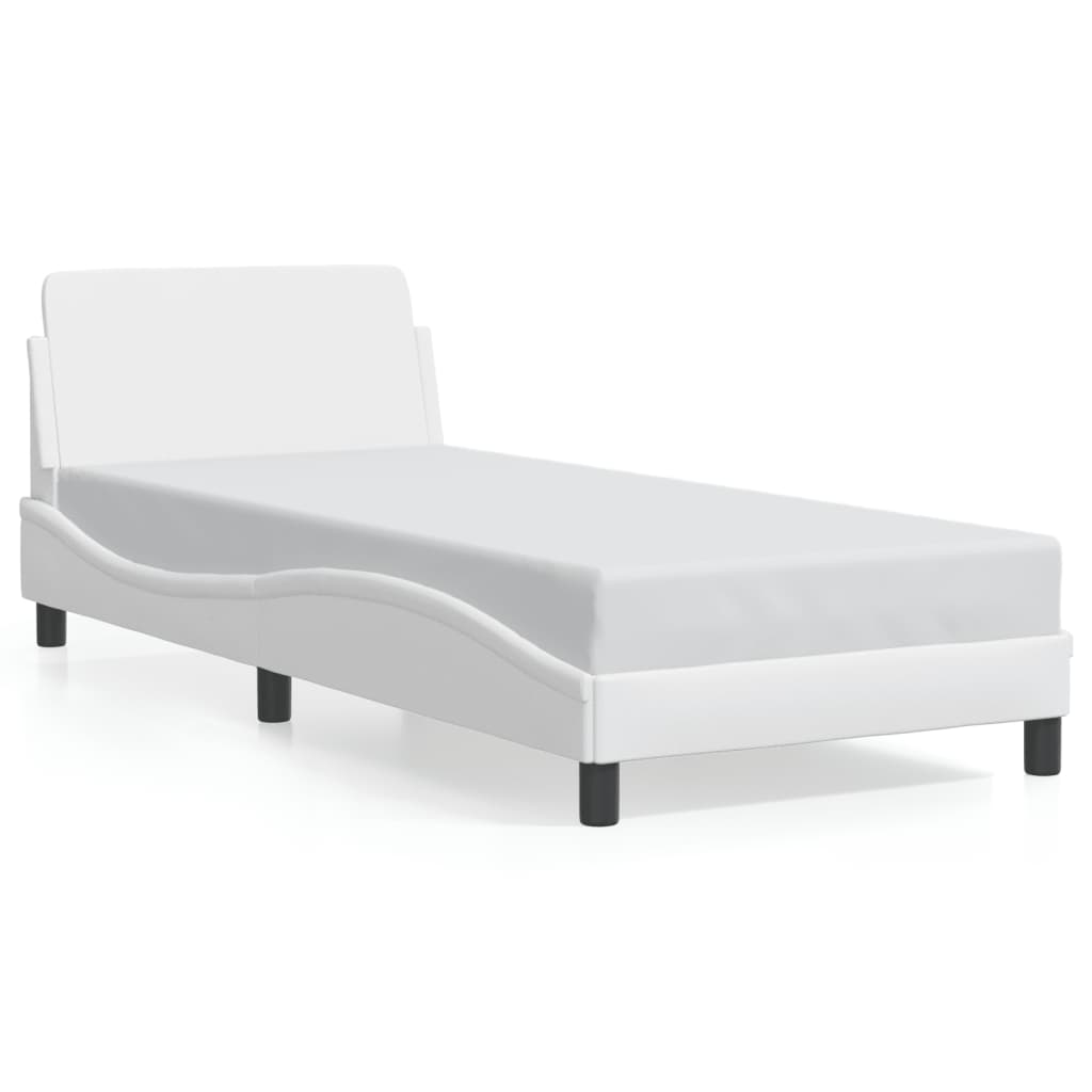 Cadre de lit Dover blanc 90x190 cm similicuir - XIOS