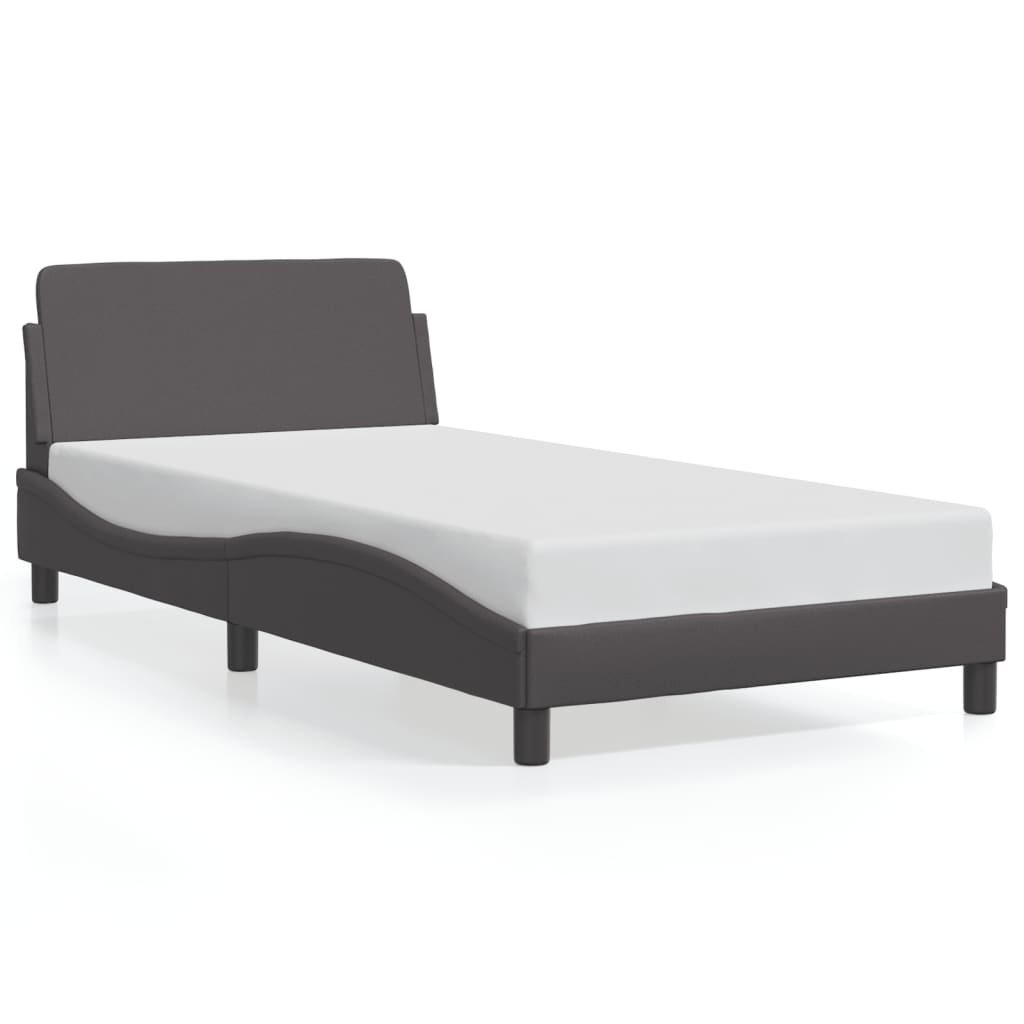Cadre de lit Dover gris 100x200 cm similicuir - XIOS