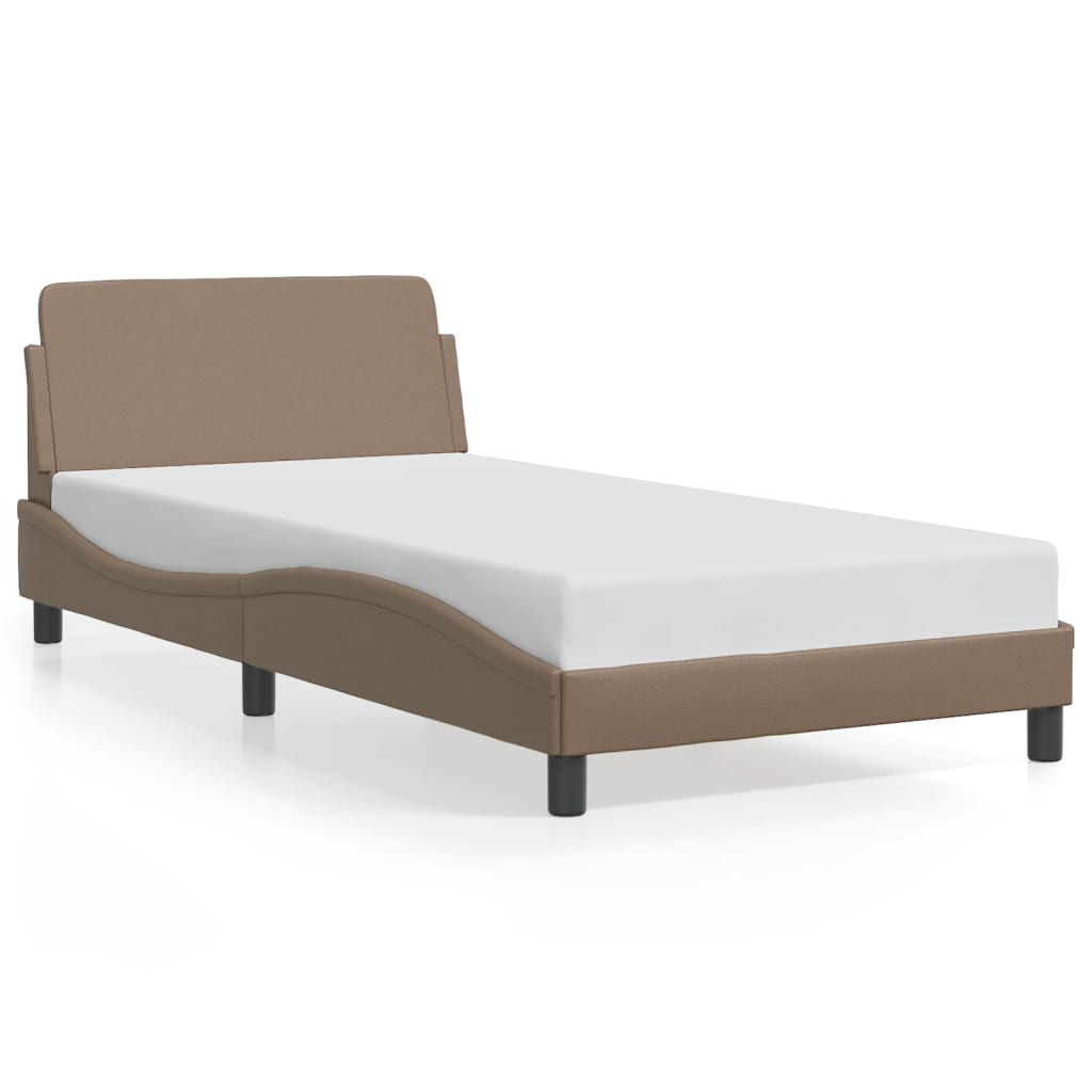 Cadre de lit sans matelas cappuccino 100x200 cm similicuir - XIOS