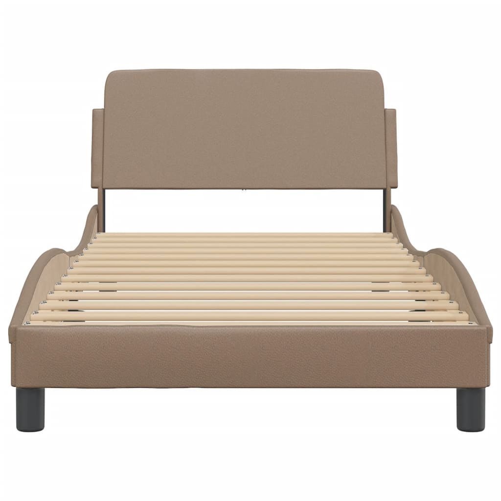 Cadre de lit sans matelas cappuccino 100x200 cm similicuir - XIOS