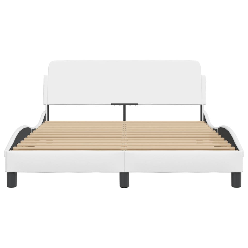 Cadre de lit sans matelas noir 140x190 cm similicuir - XIOS