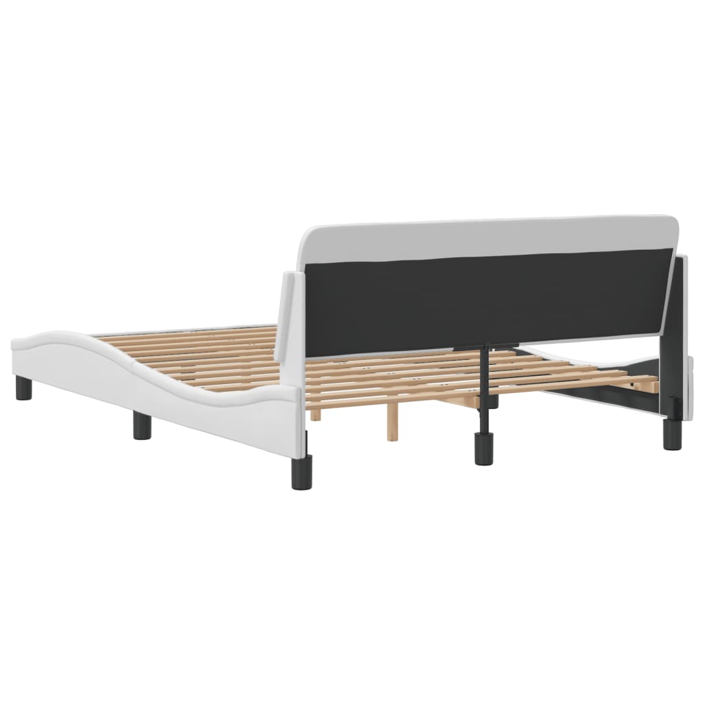 Cadre de lit sans matelas noir 140x190 cm similicuir - XIOS
