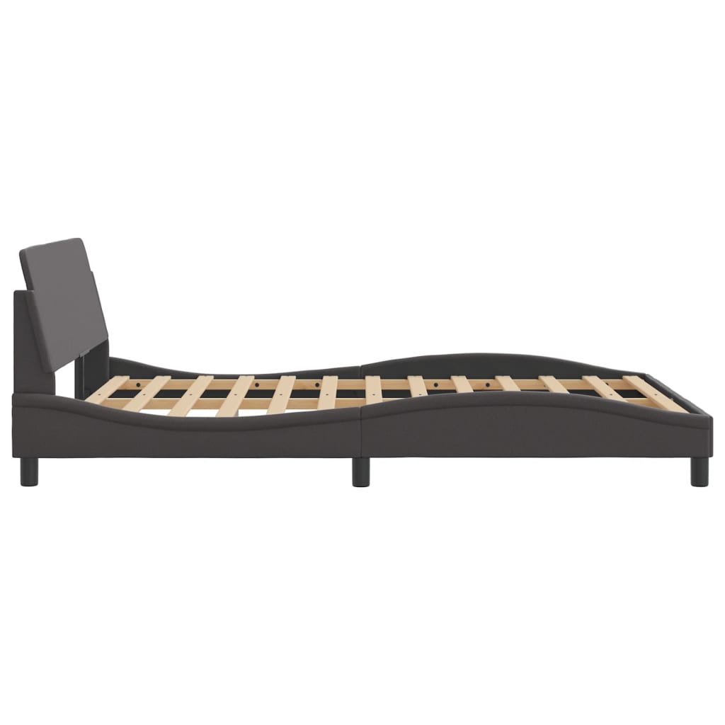 Cadre de lit sans matelas gris 140x190 cm similicuir - XIOS