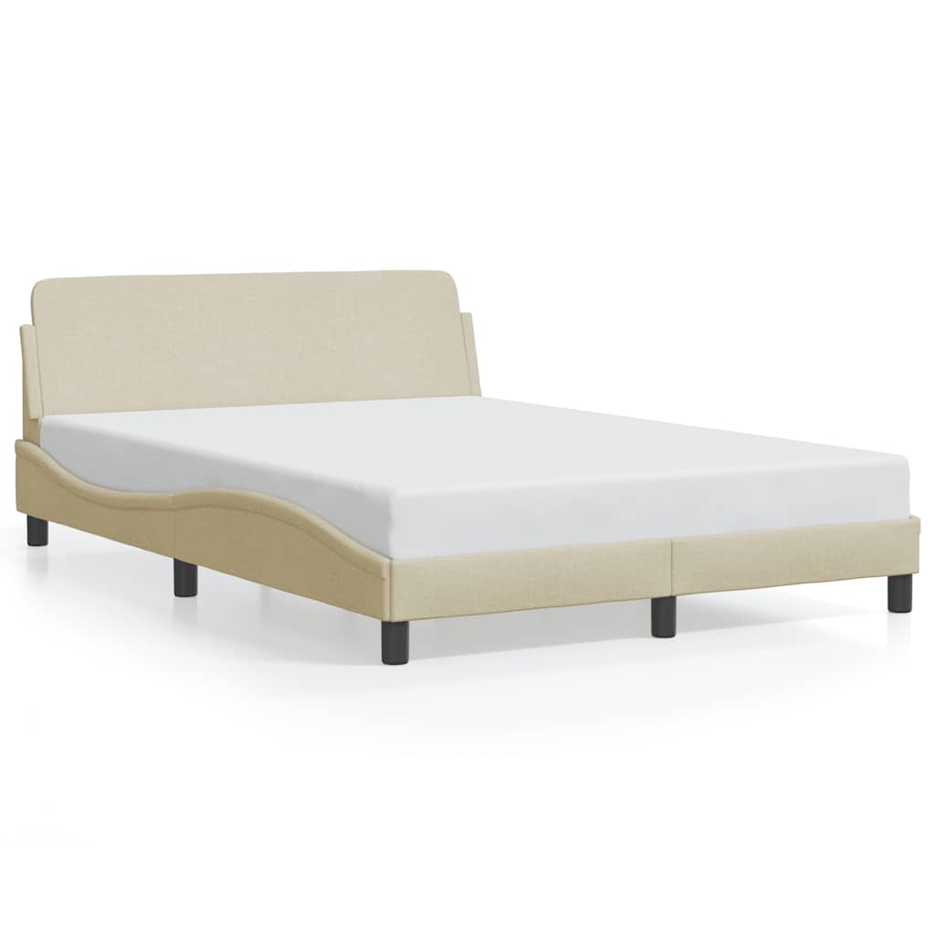 Cadre de lit Dover crème 140x200 cm tissu