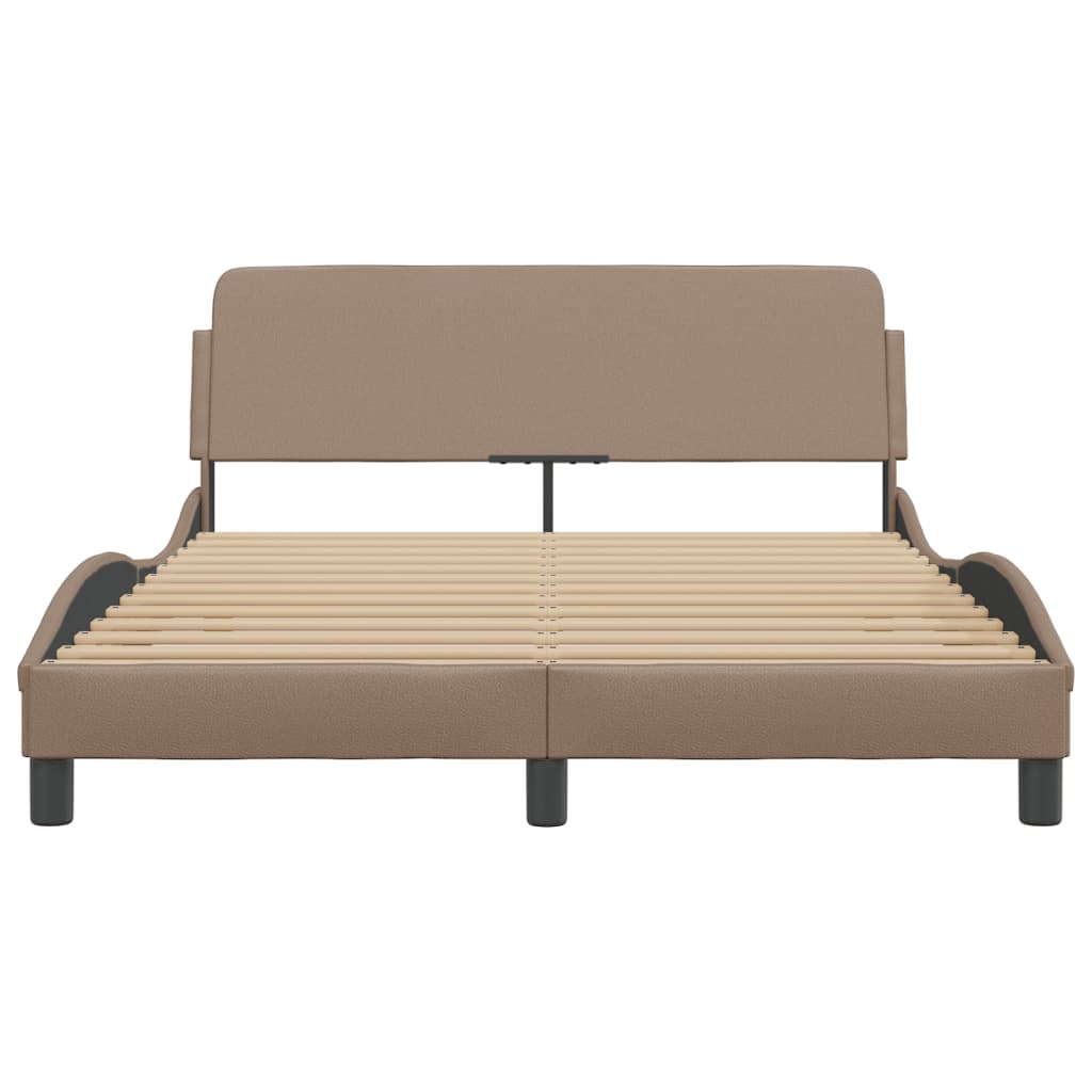 Cadre de lit sans matelas cappuccino 140x200 cm similicuir - XIOS