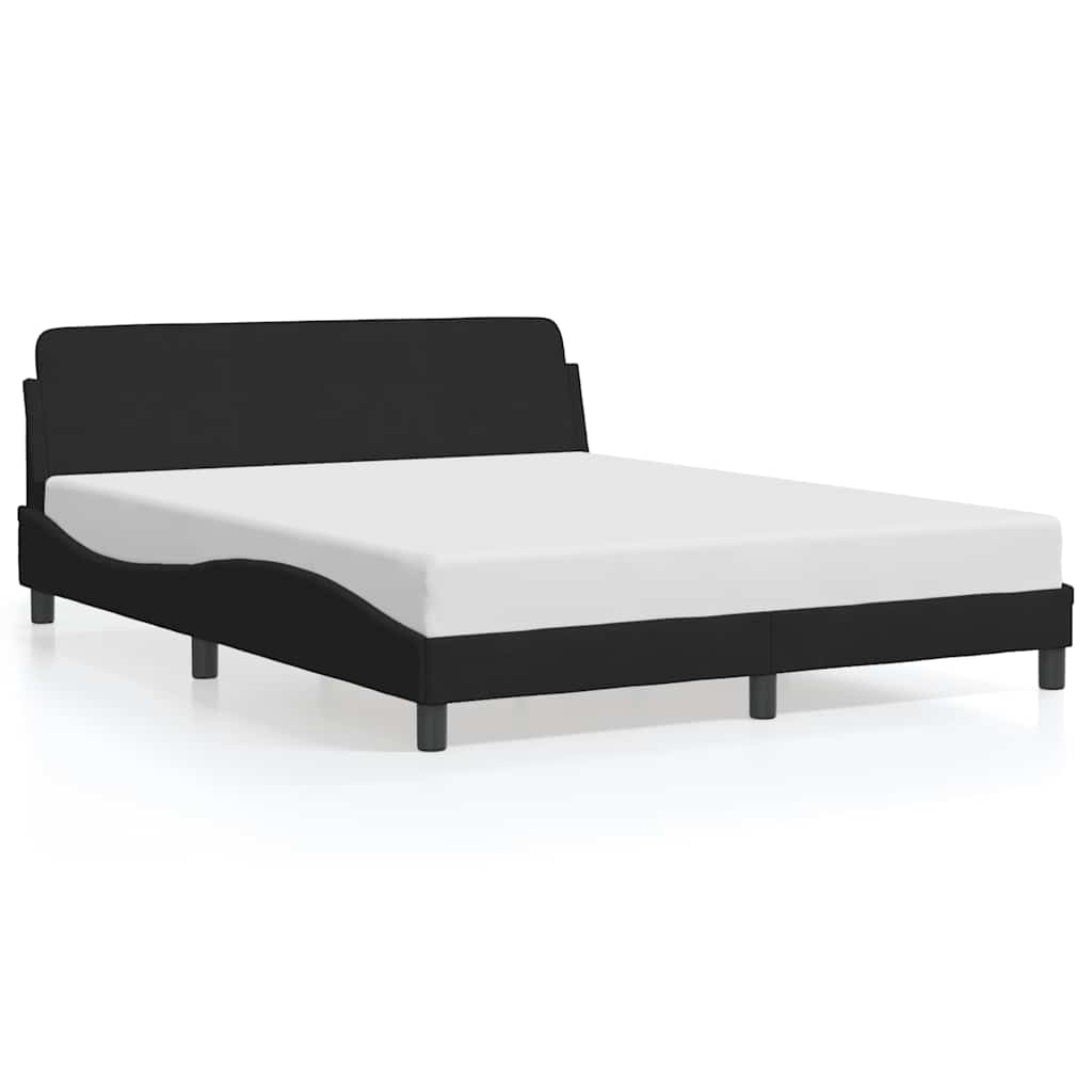 Cadre de lit Dover noir 160x200 cm velours