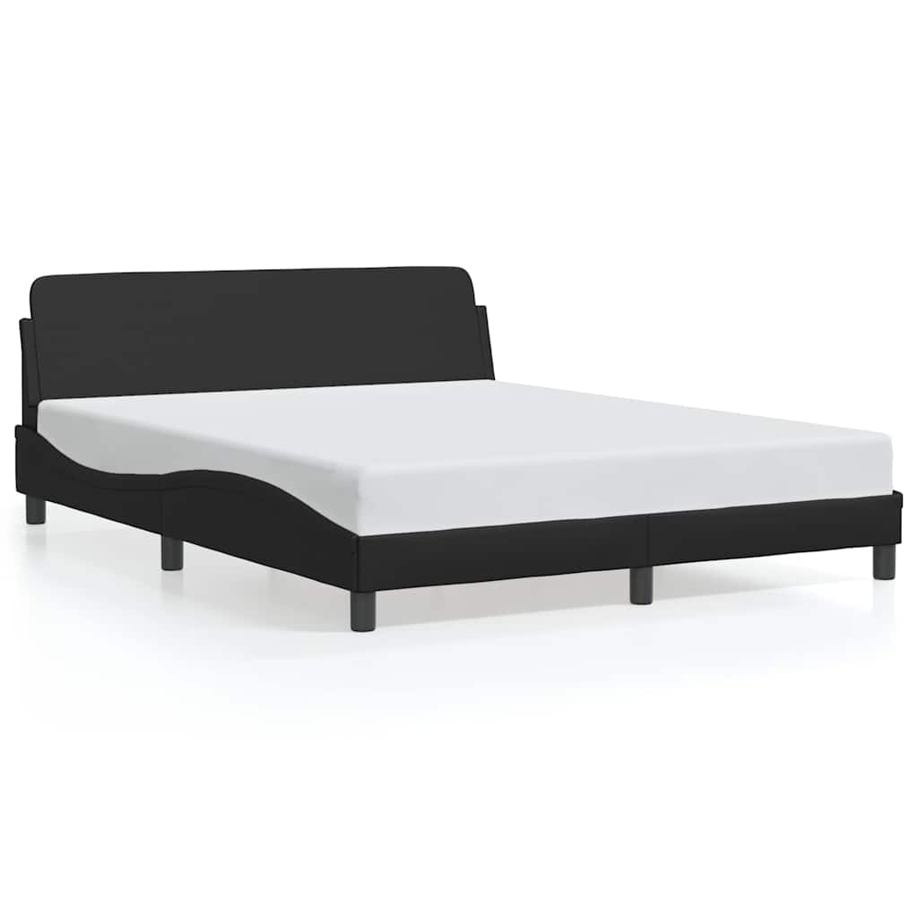 Cadre de lit Dover noir 160x200 cm similicuir