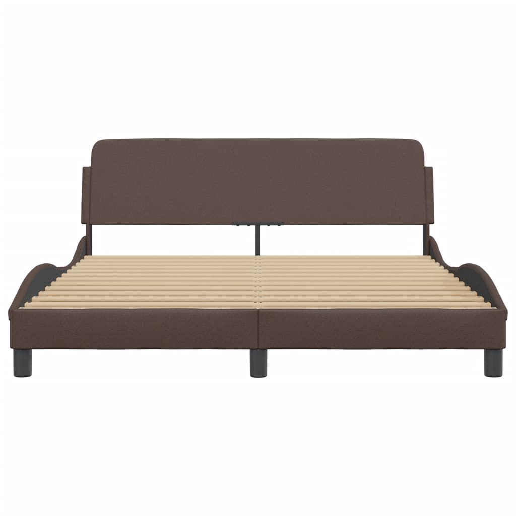Cadre de lit sans matelas marron 160x200 cm similicuir - XIOS