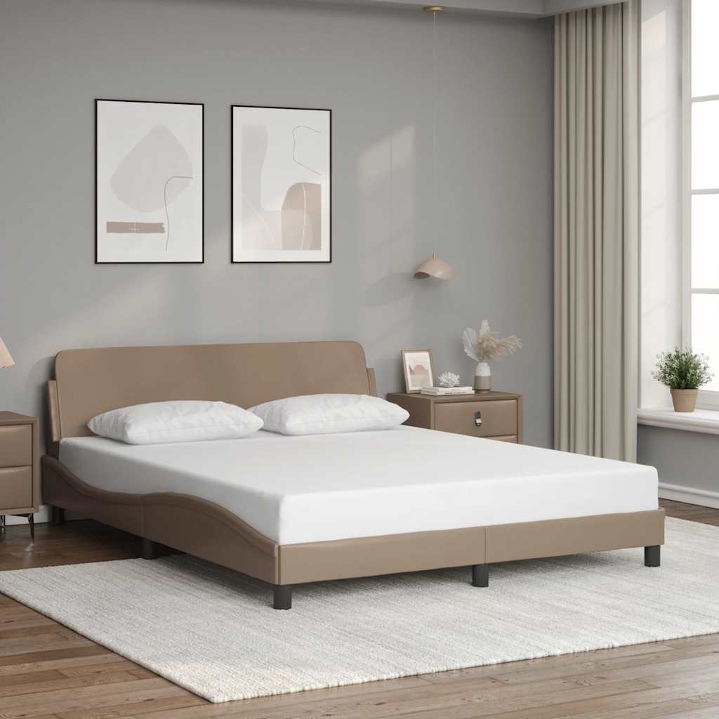 Cadre de lit Dover cappuccino 160x200 cm similicuir - XIOS