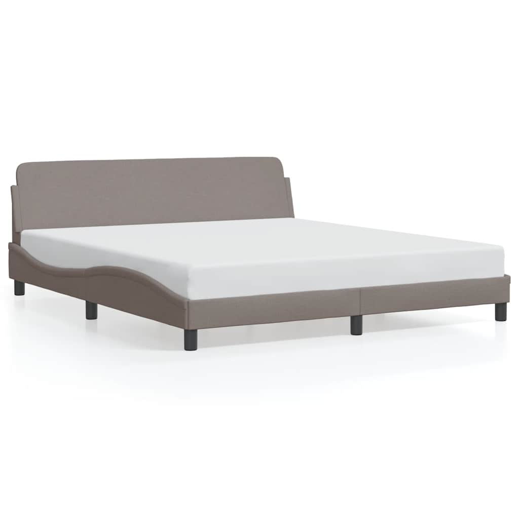 Cadre de lit Dover taupe 180x200 cm tissu