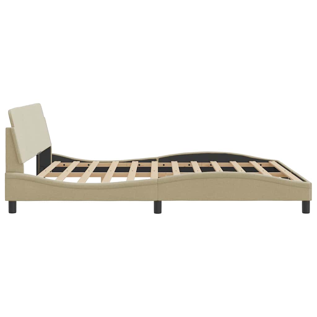 Cadre de lit Dover crème 180x200 cm tissu