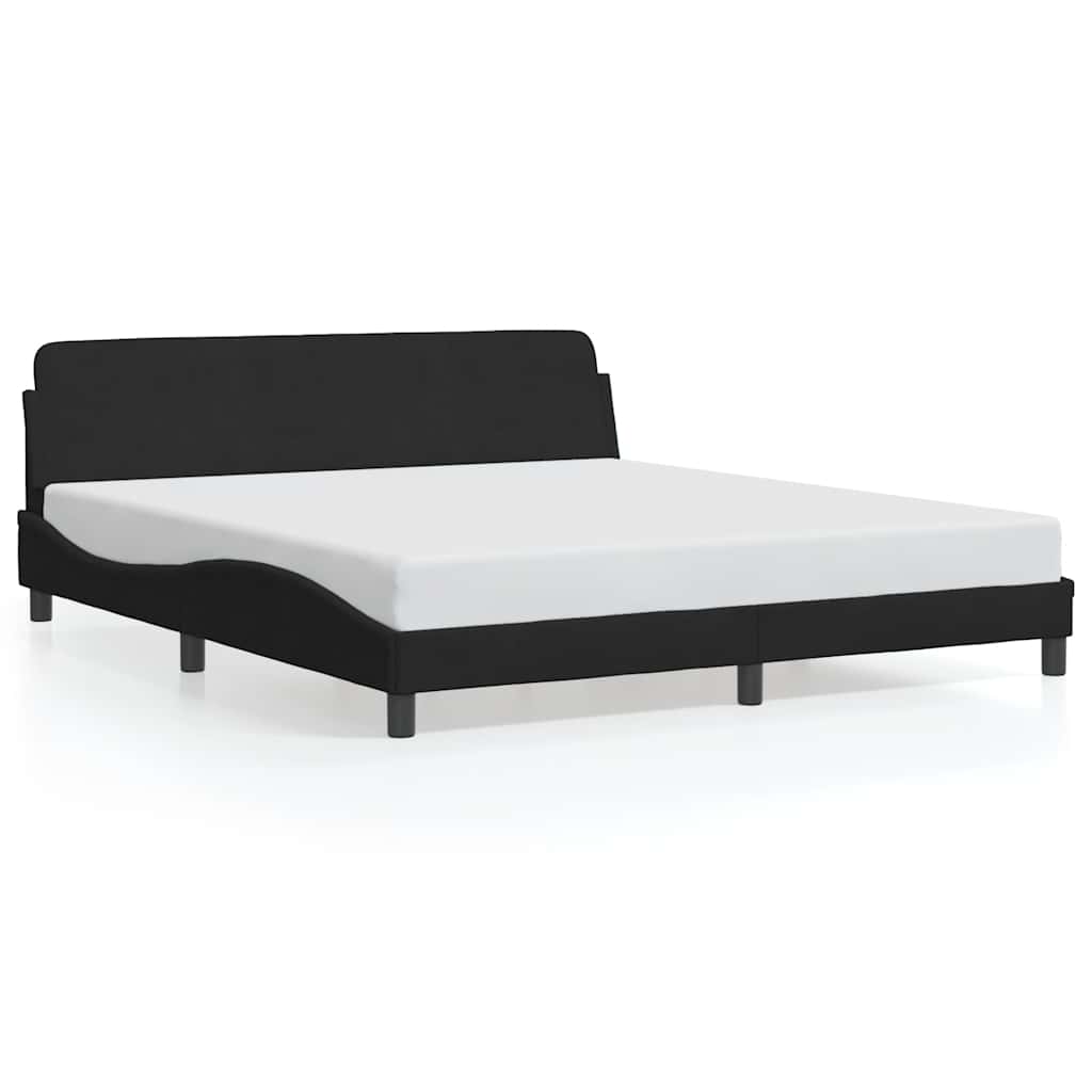 Cadre de lit Dover noir 180x200 cm velours