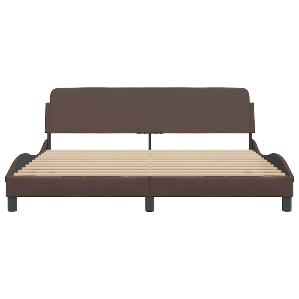 Cadre de lit Dover marron 180x200 cm similicuir