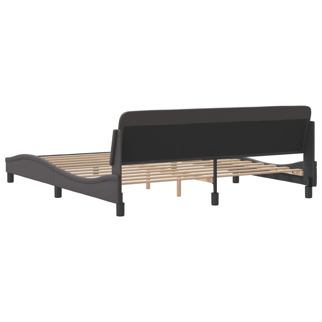 Cadre de lit sans matelas gris 180x200 cm similicuir - XIOS
