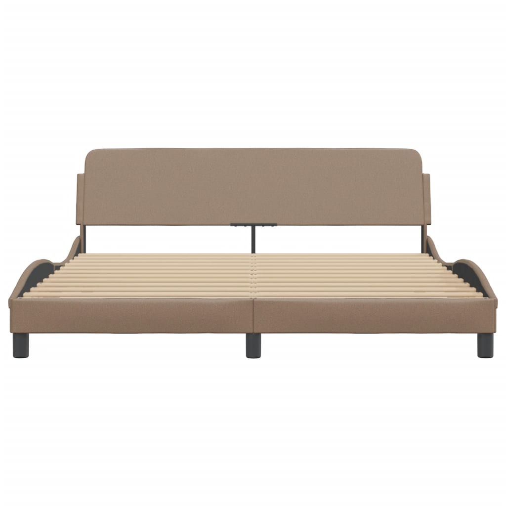 Cadre de lit sans matelas cappuccino 180x200 cm similicuir - XIOS