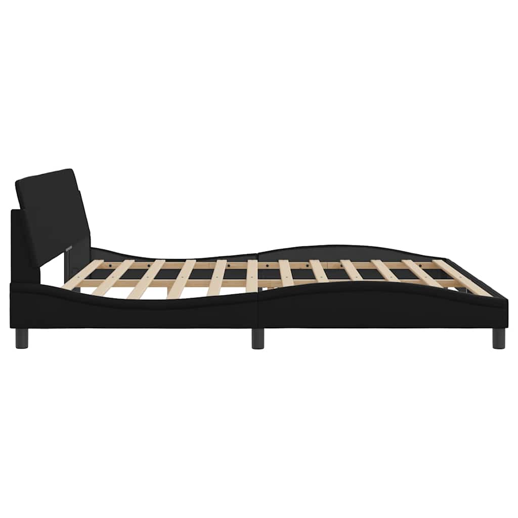Cadre de lit Dover noir 200x200 cm similicuir - XIOS