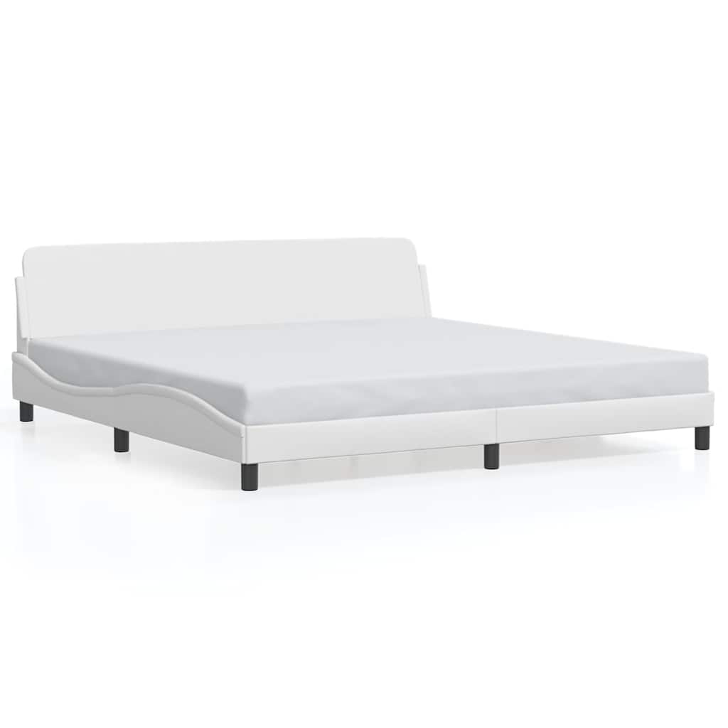 Cadre de lit Dover blanc 200x200 cm similicuir - XIOS
