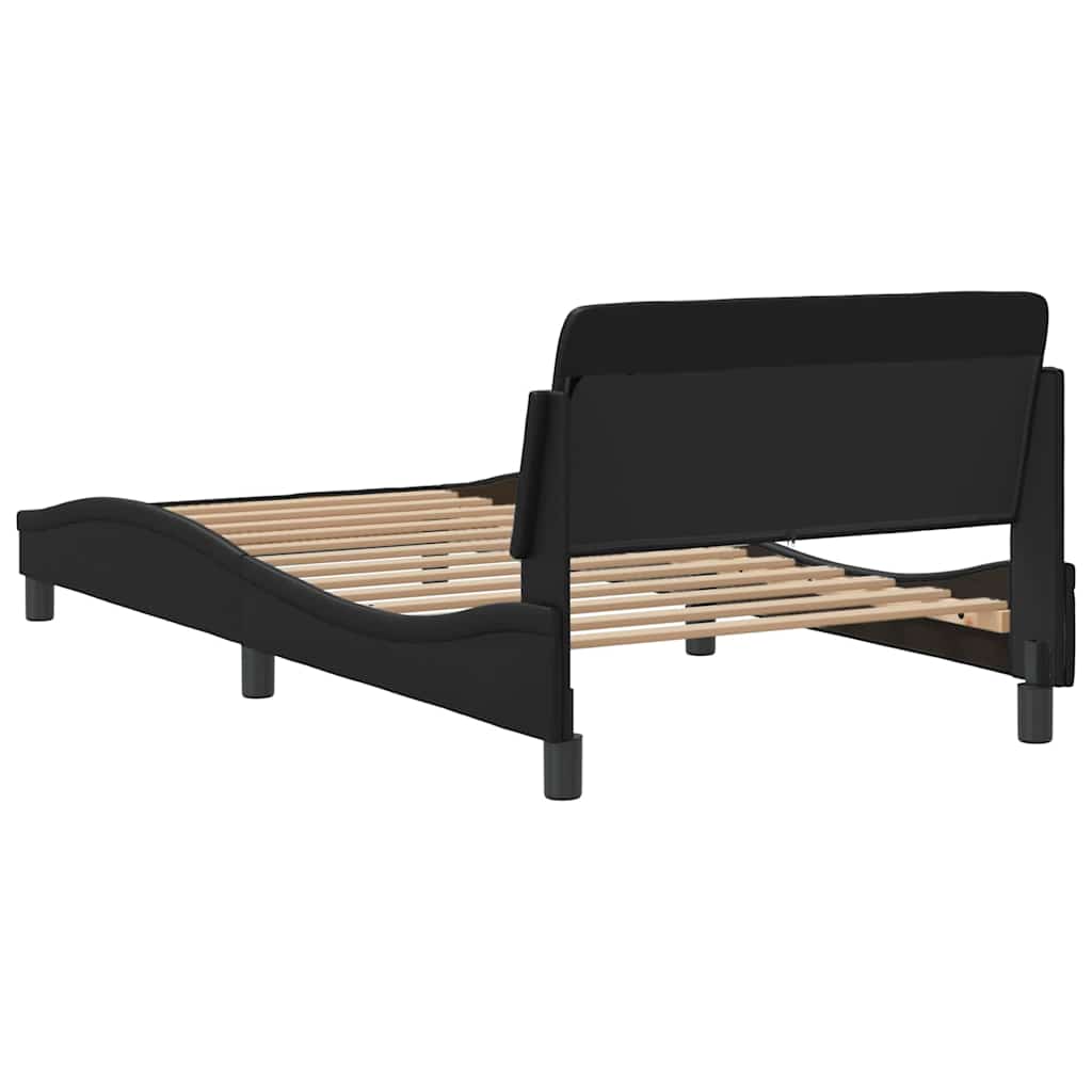 Cadre de lit Dover noir 100x190 cm similicuir - XIOS