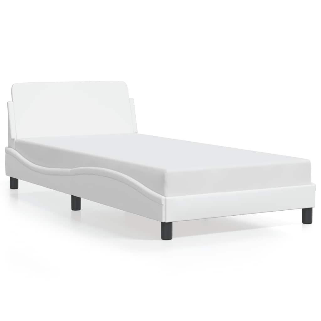 Cadre de lit Dover blanc 100x190 cm similicuir