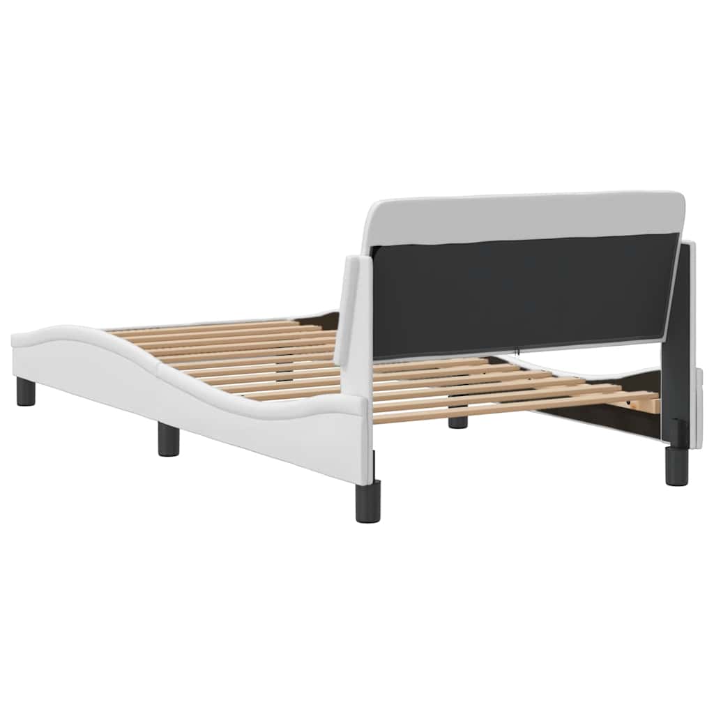 Cadre de lit Dover blanc 100x190 cm similicuir