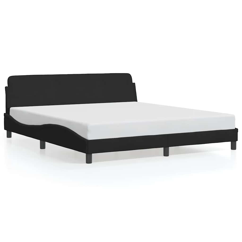 Cadre de lit Dover noir 183x213 cm similicuir - XIOS
