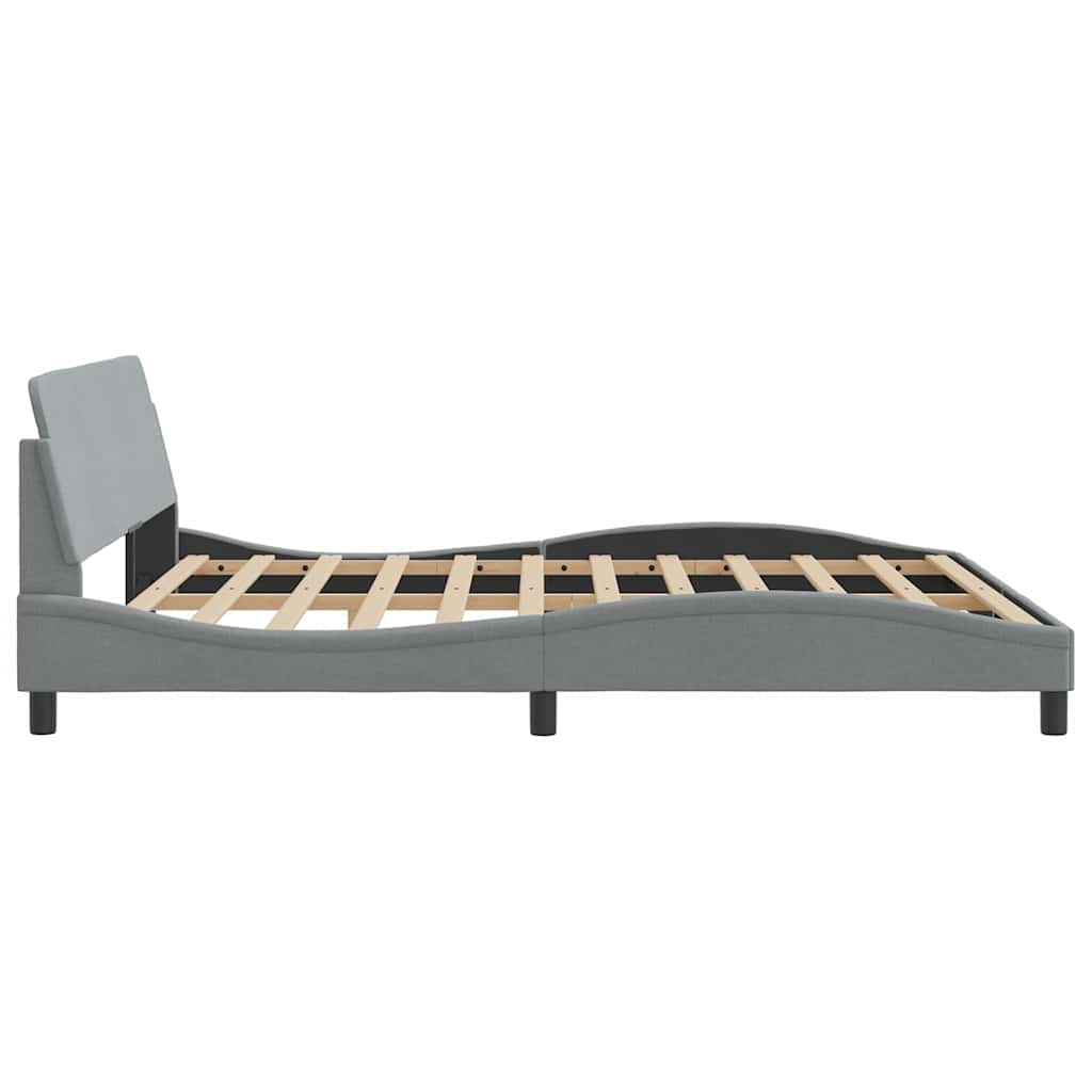 Cadre de lit Dover Gris clair 180x200 cm tissu - XIOS