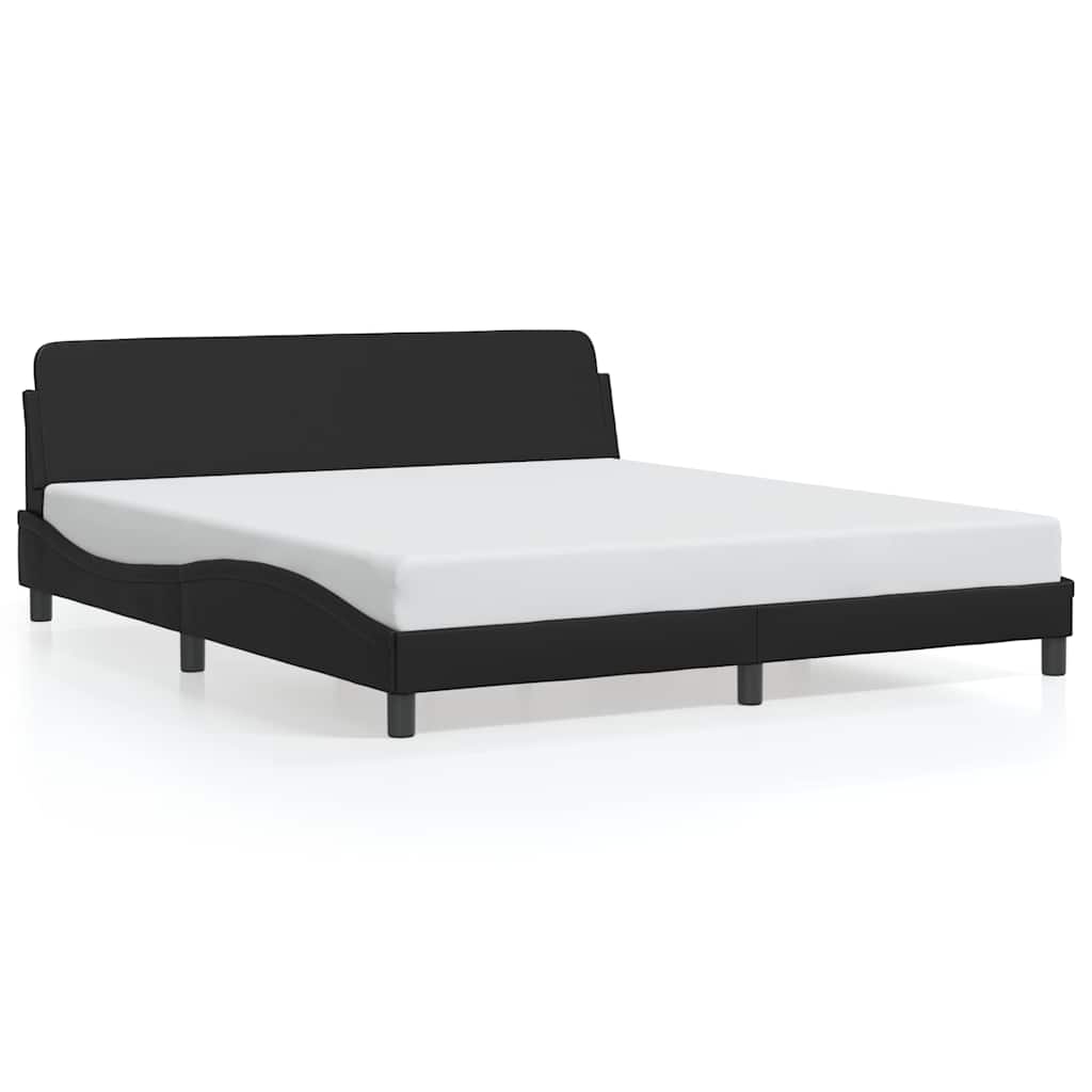 Cadre de lit Dover noir 180x200 cm en similicuir - XIOS