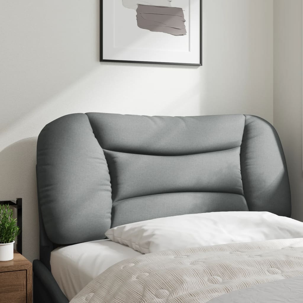 Coussin de tête de lit Hvar gris clair 80 cm tissu - XIOS
