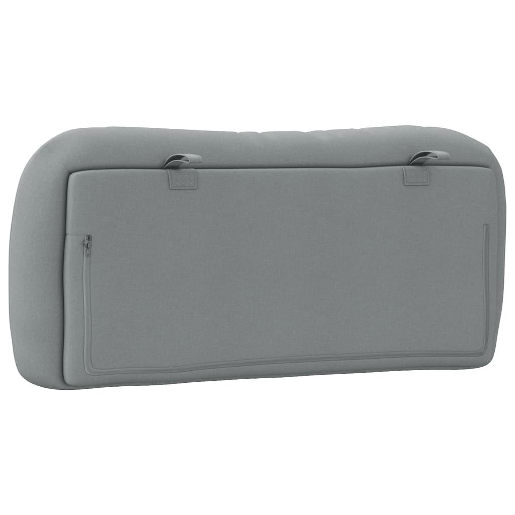 Coussin de tête de lit Hvar gris clair 80 cm tissu - XIOS