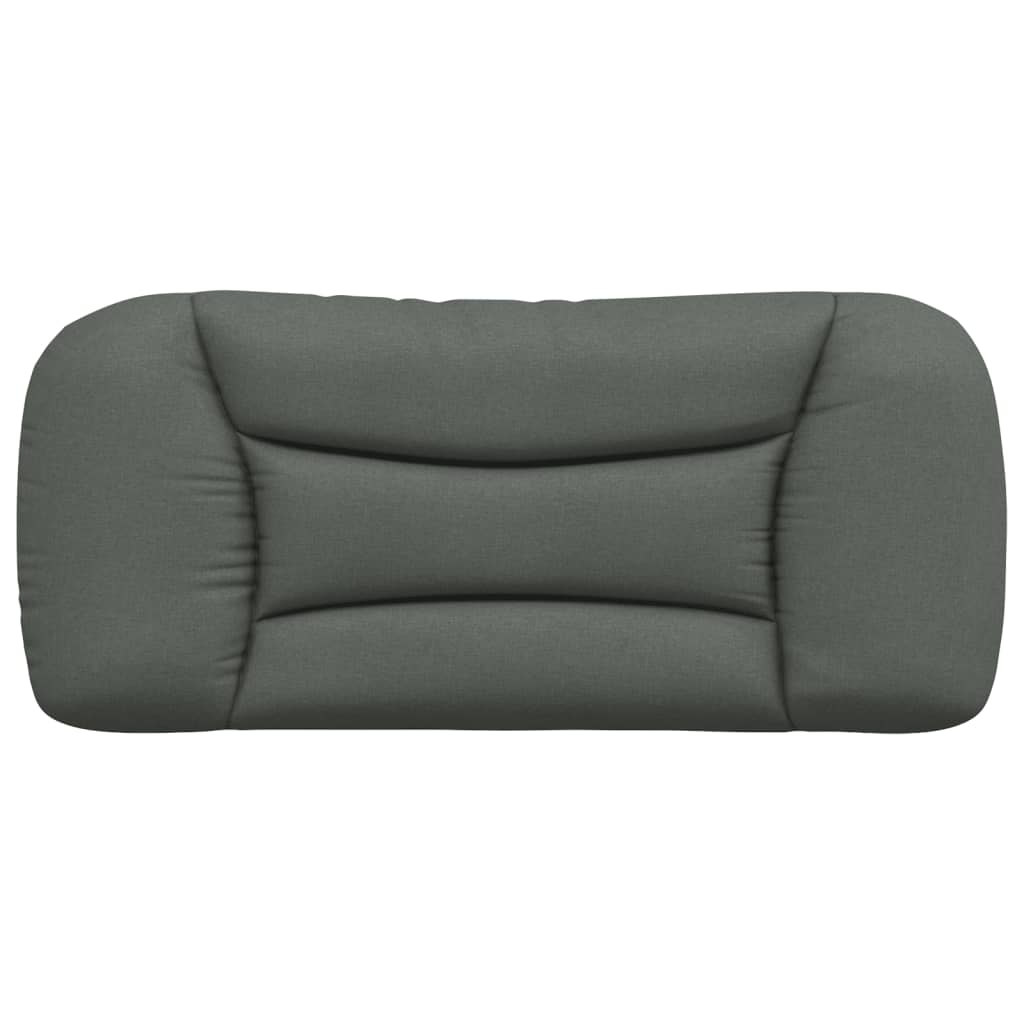 Coussin de tête de lit gris foncé 80 cm tissu - XIOS