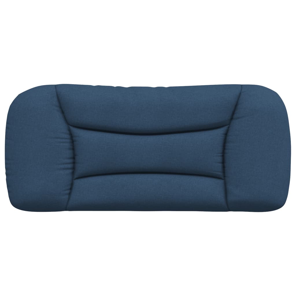 Coussin de tête de lit bleu 80 cm tissu - XIOS