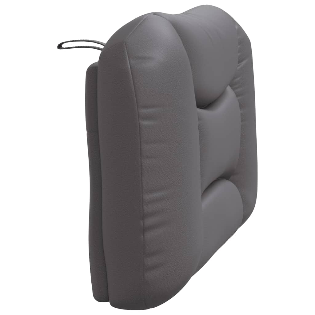 Coussin de tête de lit gris 80 cm similicuir - XIOS