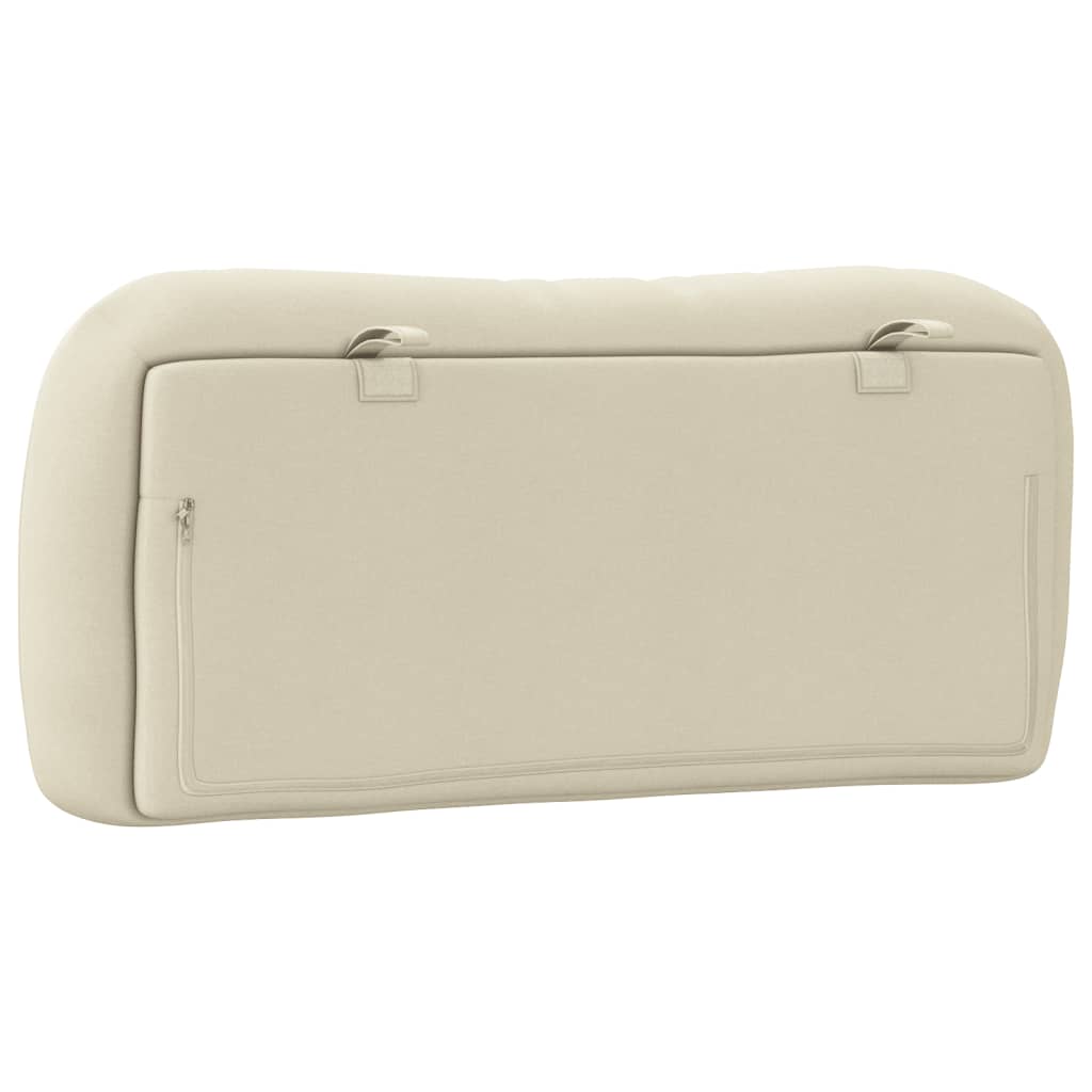 Coussin de tête de lit crème 90 cm tissu - XIOS