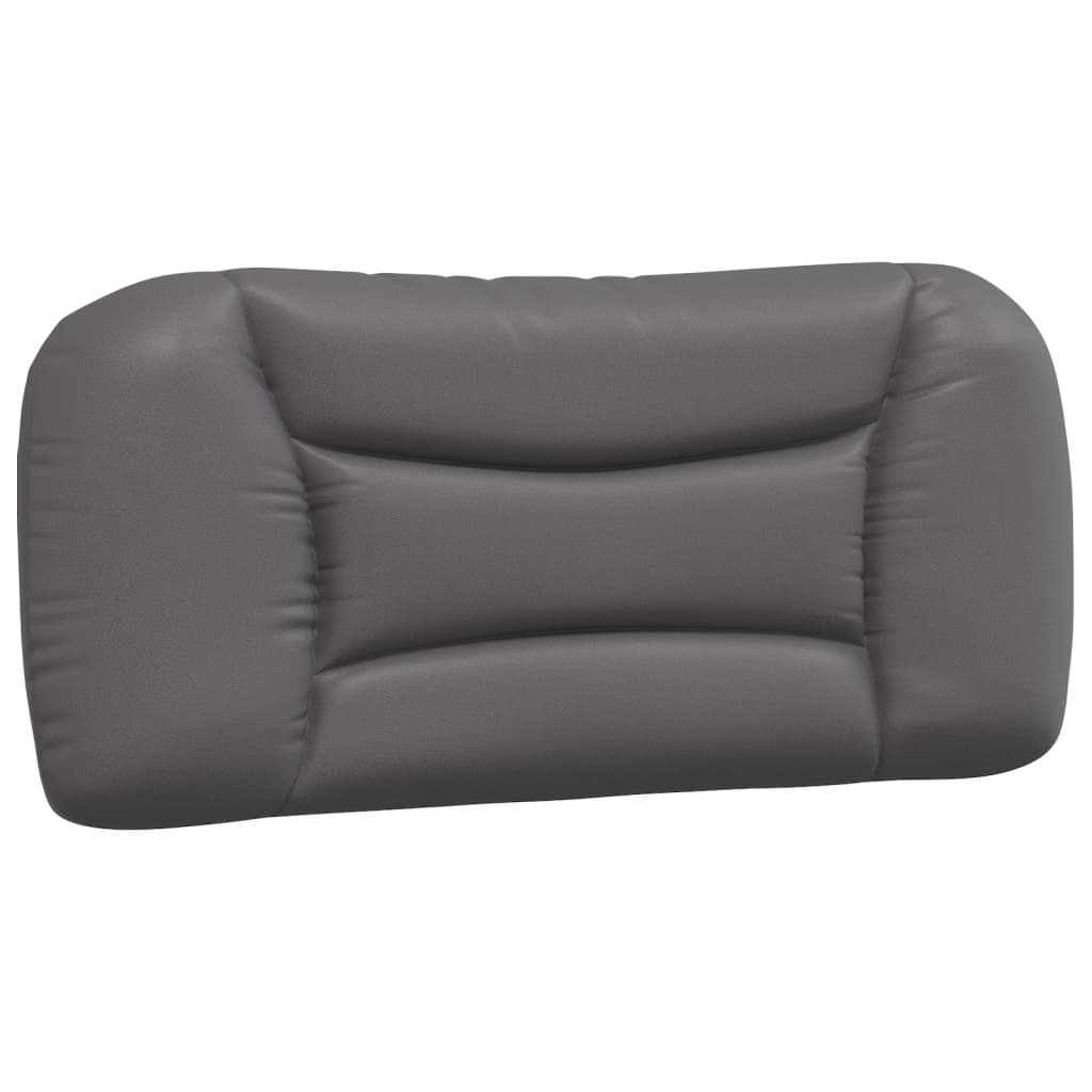 Coussin de tête de lit gris 90 cm similicuir - XIOS