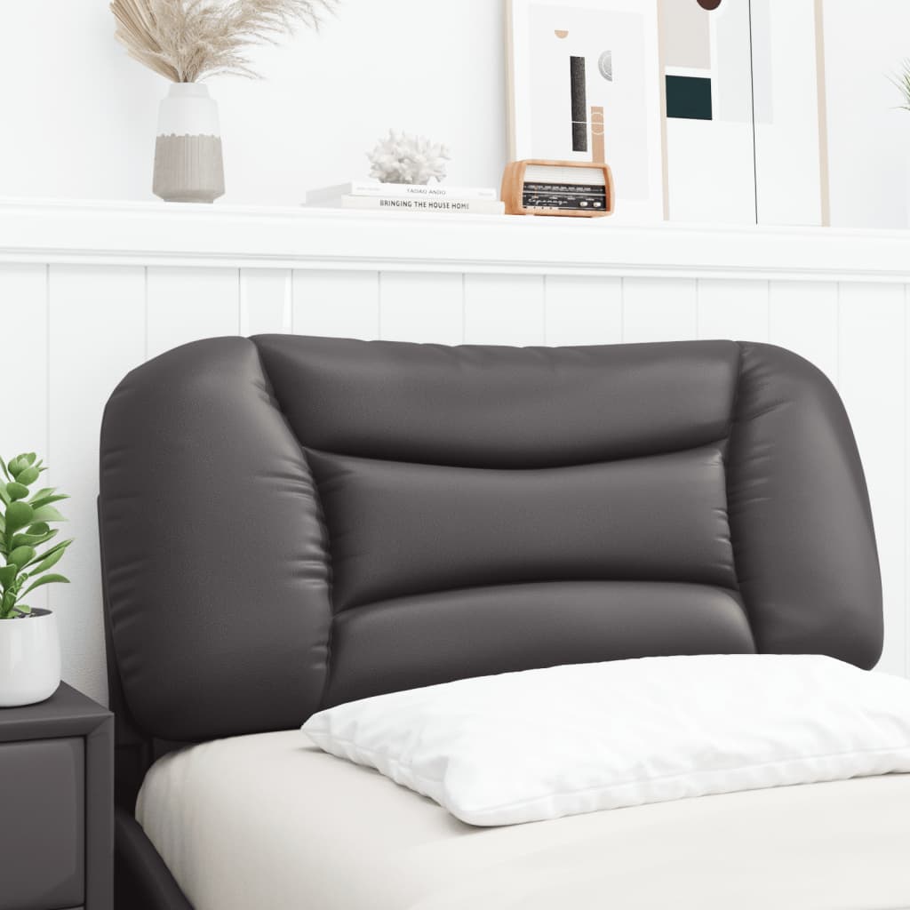 Coussin de tête de lit Hvar gris 90 cm similicuir - XIOS