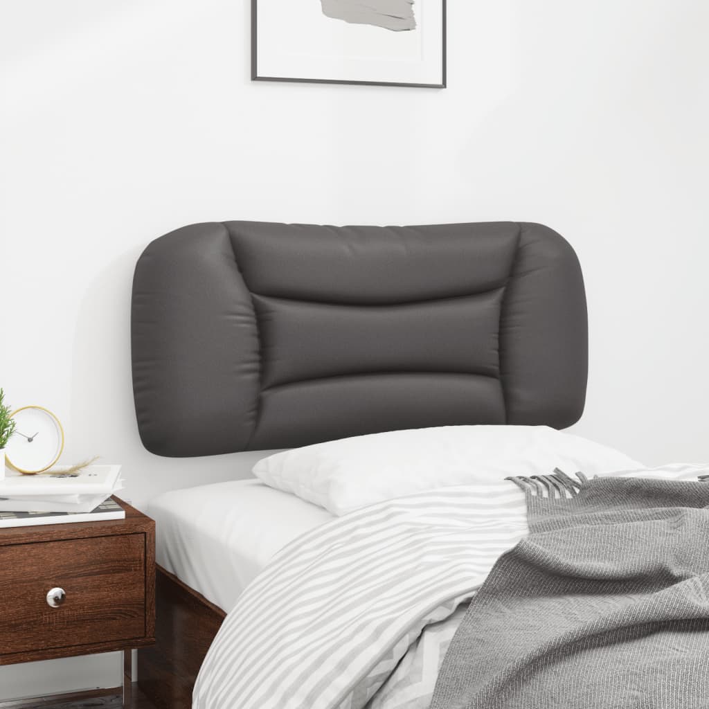 Coussin de tête de lit Hvar gris 90 cm similicuir - XIOS