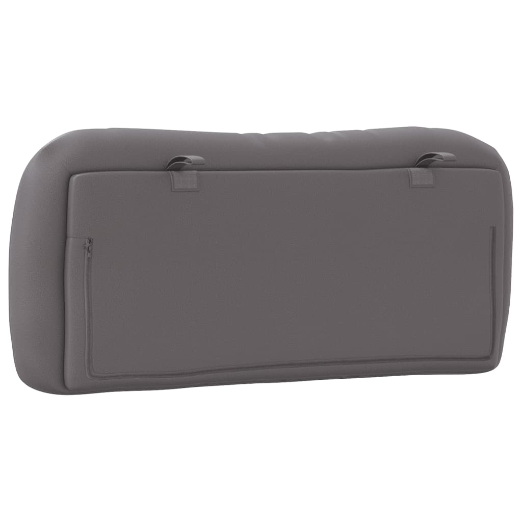 Coussin de tête de lit Hvar gris 90 cm similicuir - XIOS