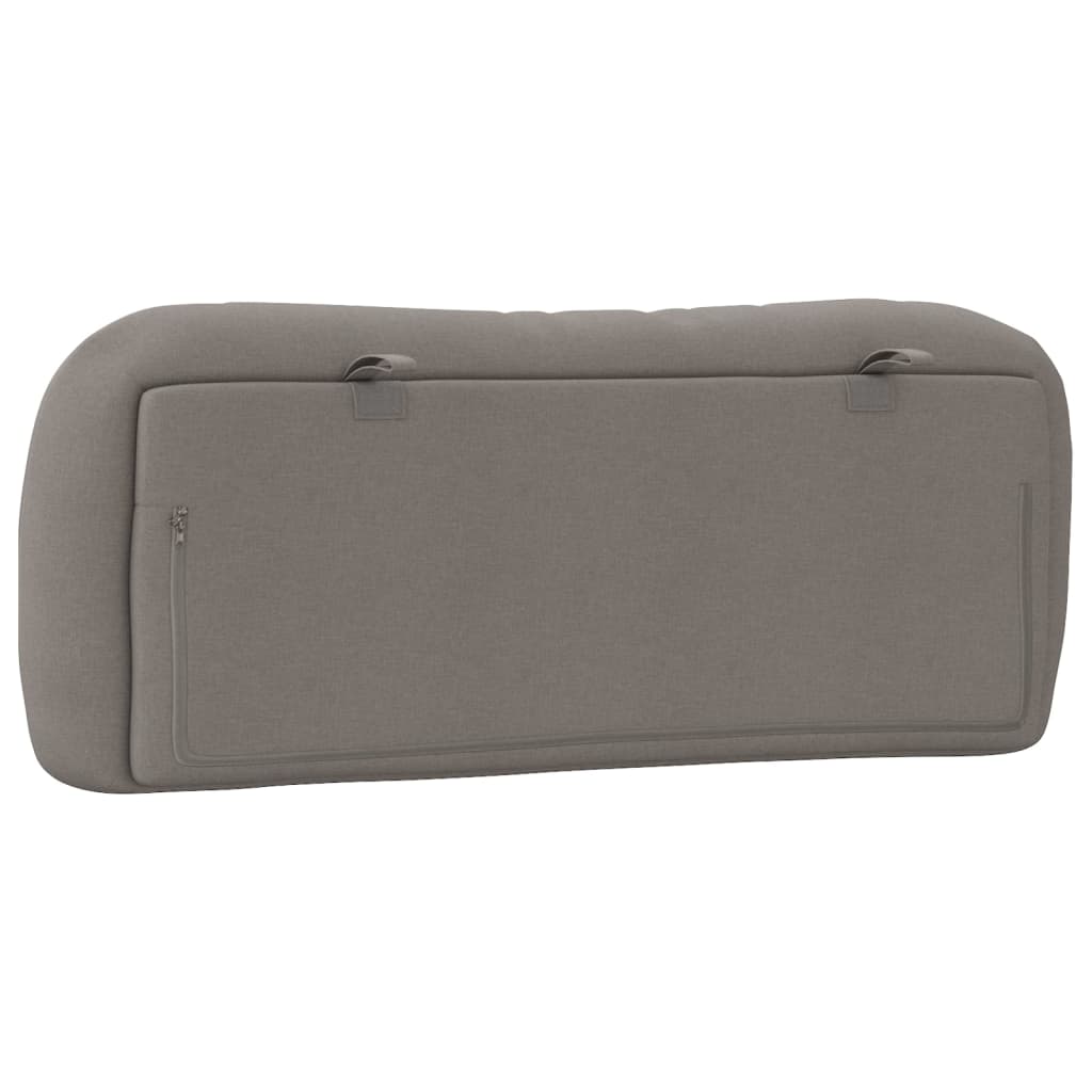 Coussin de tête de lit taupe 100 cm tissu - XIOS