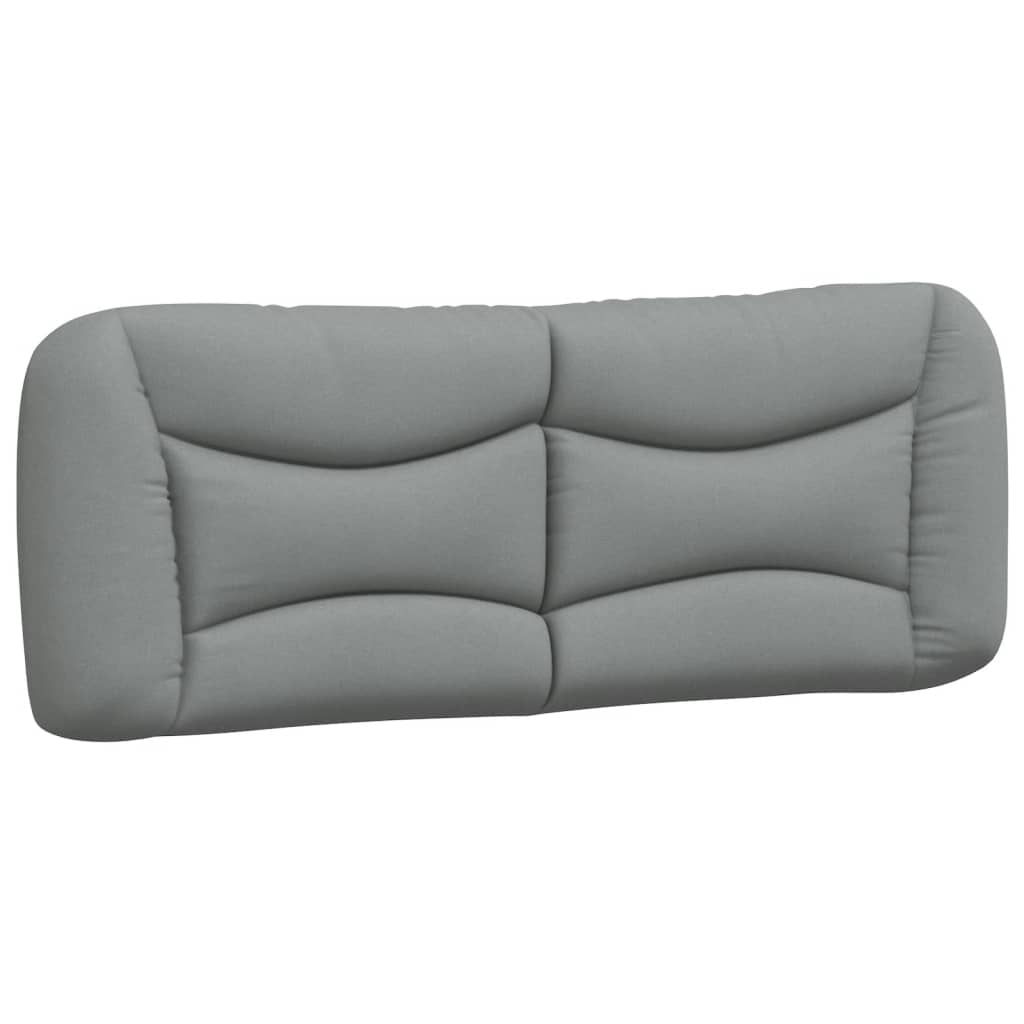Coussin de tête de lit gris clair 120 cm tissu - XIOS