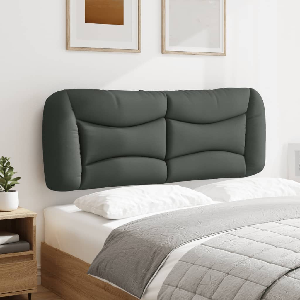 Coussin de tête de lit Hvar gris foncé 120 cm tissu - XIOS
