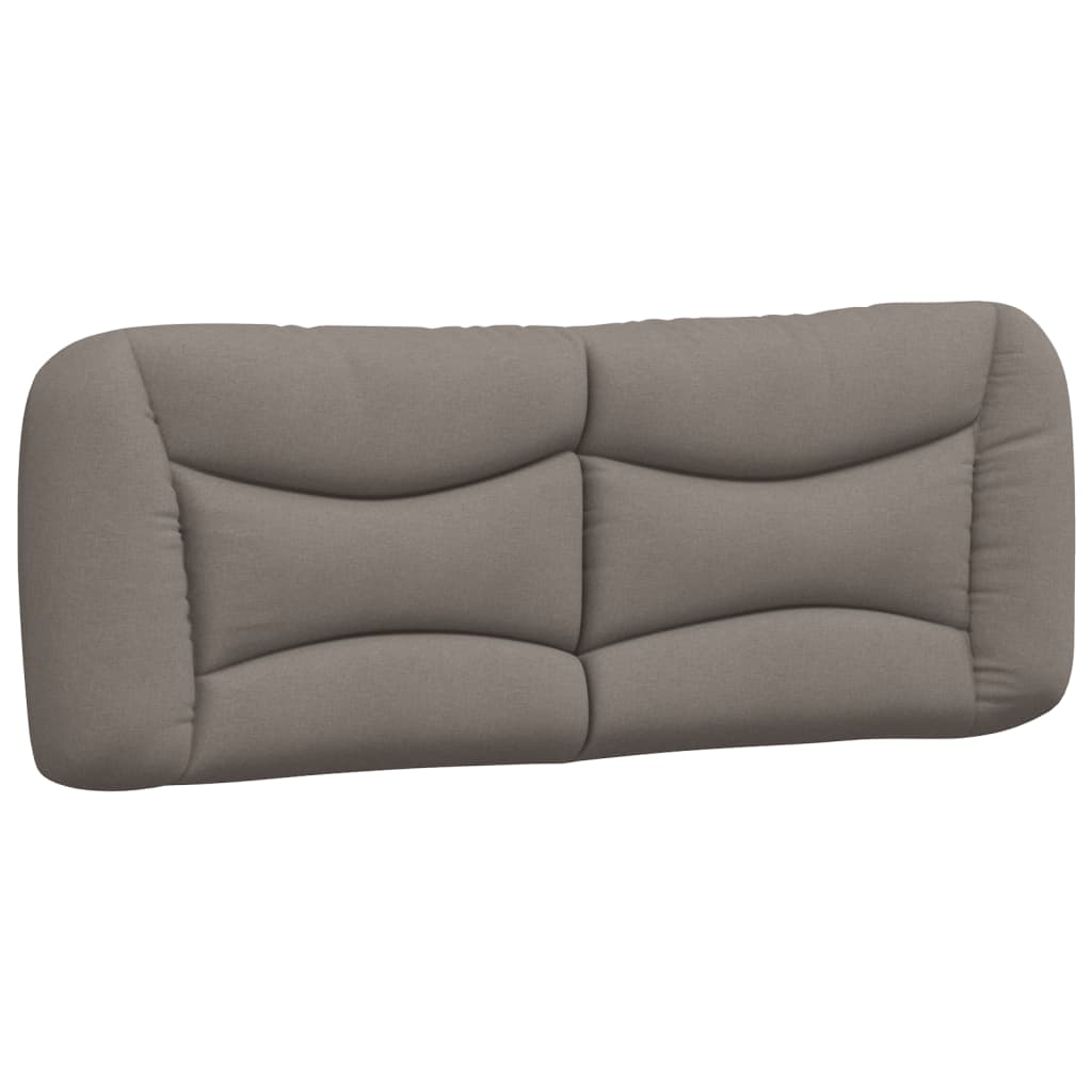 Coussin de tête de lit taupe 120 cm tissu - XIOS