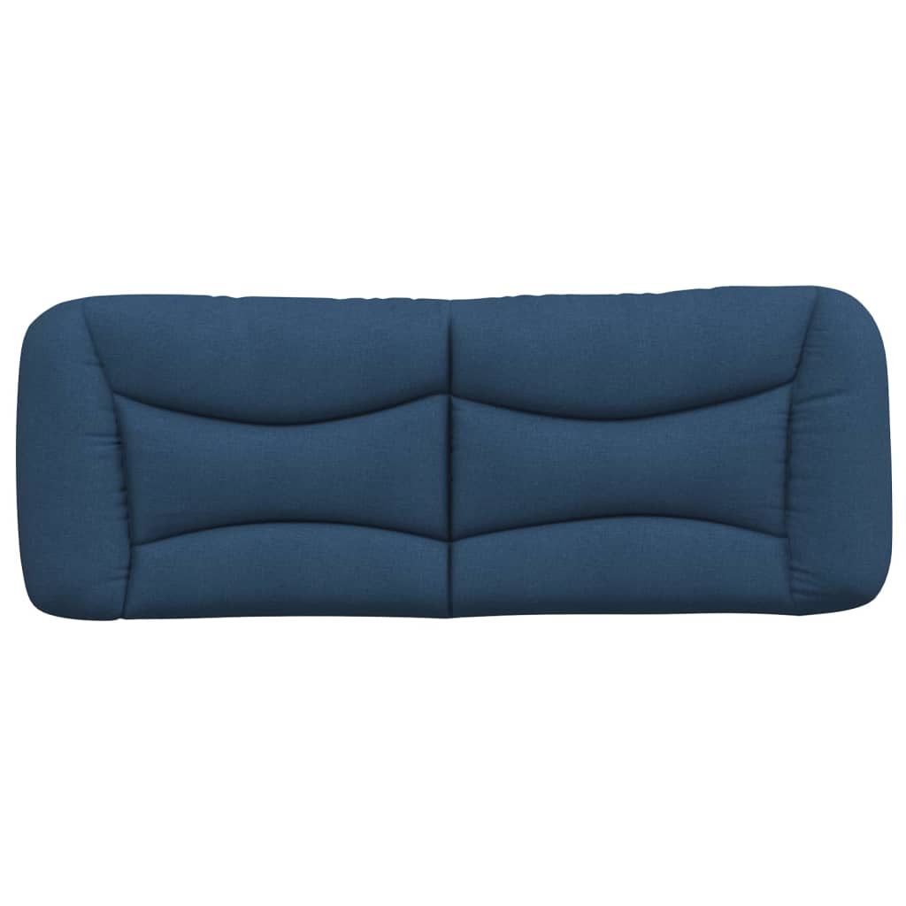Coussin de tête de lit bleu 120 cm tissu - XIOS