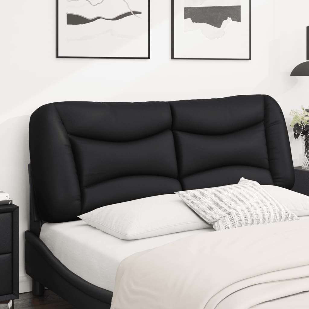 Coussin de tête de lit Hvar noir 120 cm similicuir - XIOS