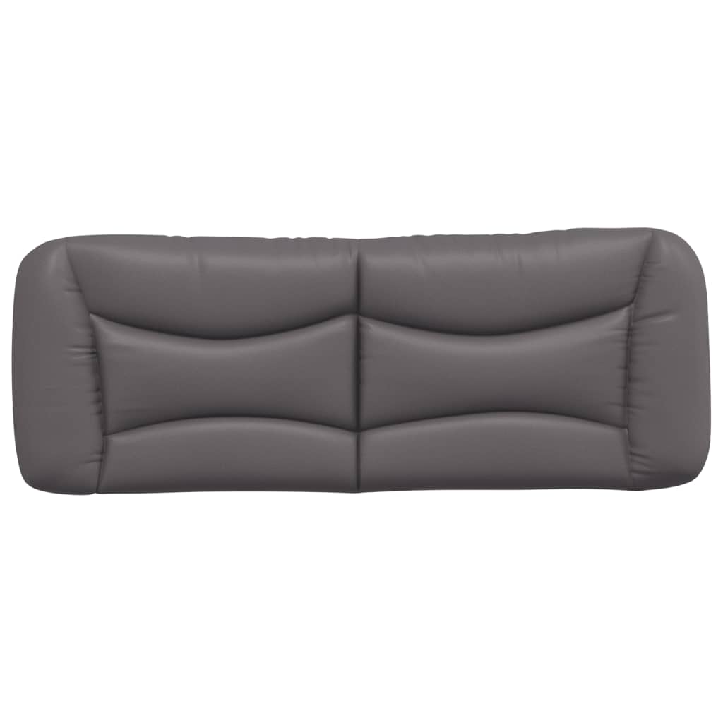 Coussin de tête de lit gris 120 cm similicuir - XIOS