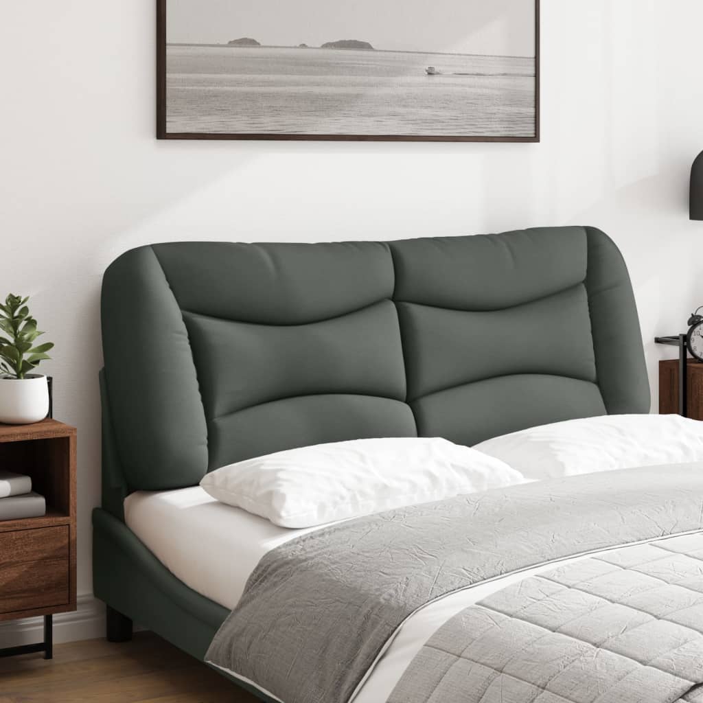Coussin de tête de lit Hvar gris foncé 140 cm tissu - XIOS