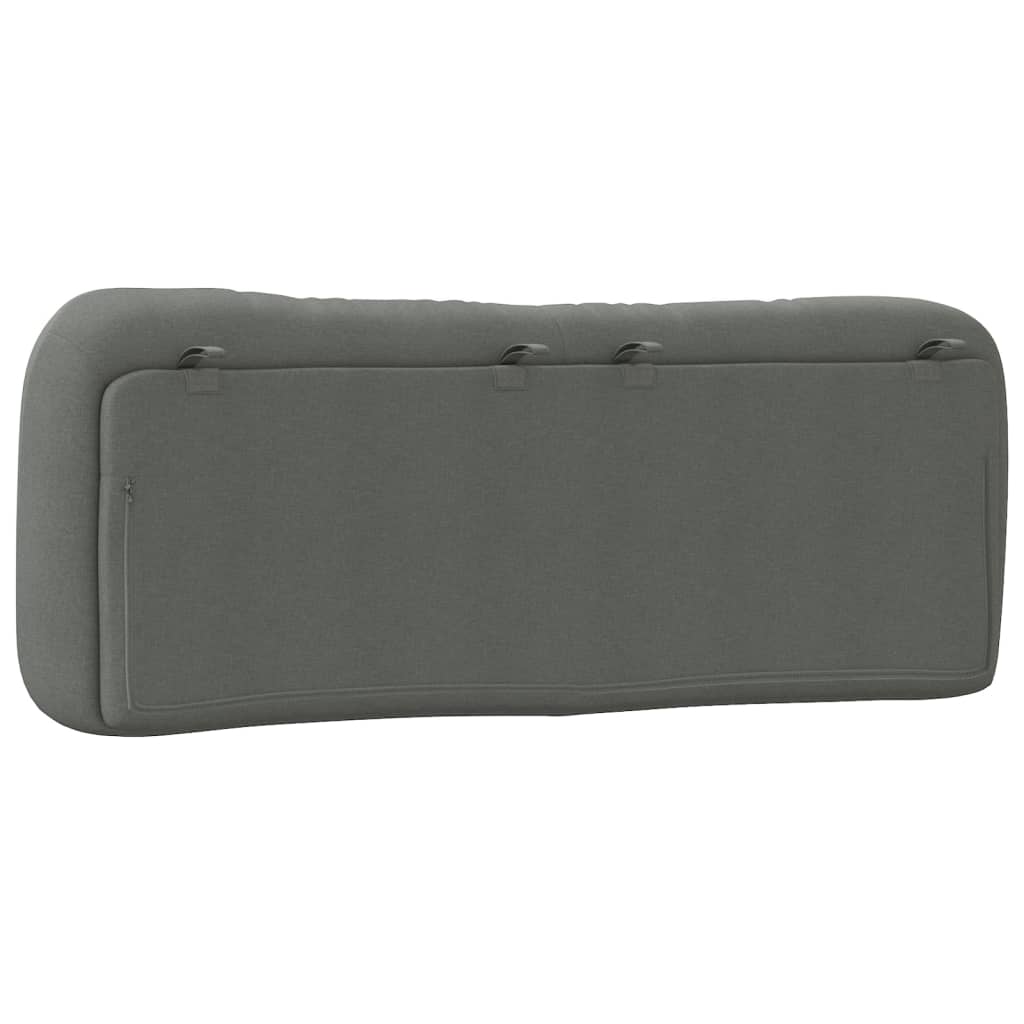Coussin de tête de lit Hvar gris foncé 140 cm tissu - XIOS