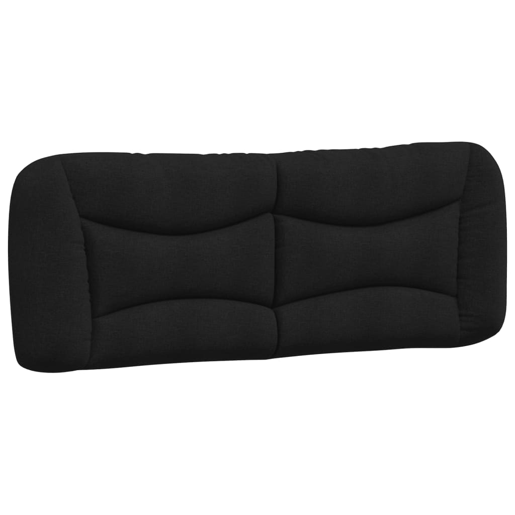 Coussin de tête de lit noir 140 cm tissu - XIOS