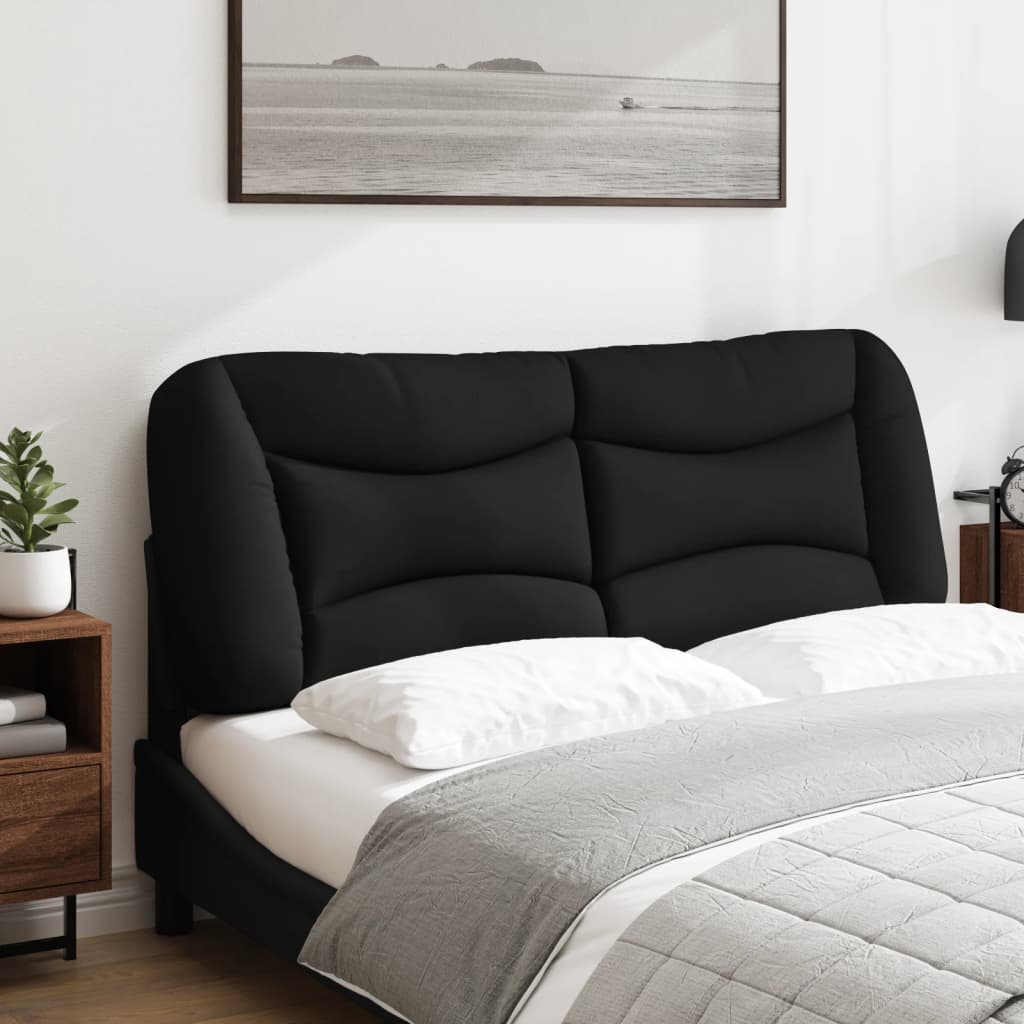 Coussin de tête de lit Hvar noir 140 cm tissu - XIOS