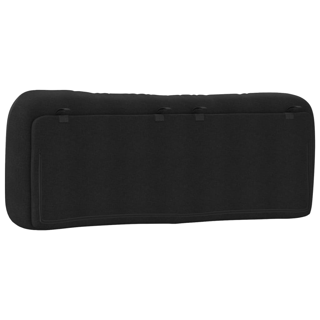 Coussin de tête de lit Hvar noir 140 cm tissu - XIOS