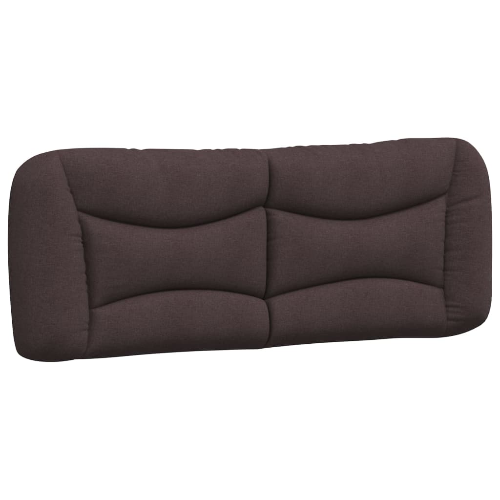 Coussin de tête de lit marron foncé 140 cm tissu - XIOS